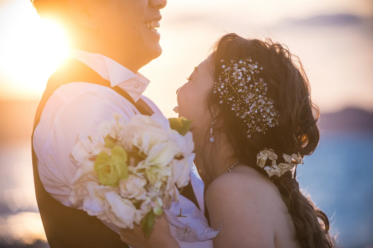 THE WEDDING TOWNの洋装前撮りのヘアスタイル